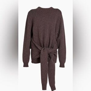 J.W. Anderson Tie-Front Brown Sweater XS “Smoke” NWT